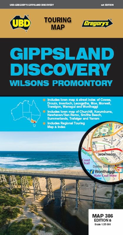 MAP UBD/GRE GIPPSLAND DISCOVERY MAP 386 8TH ED