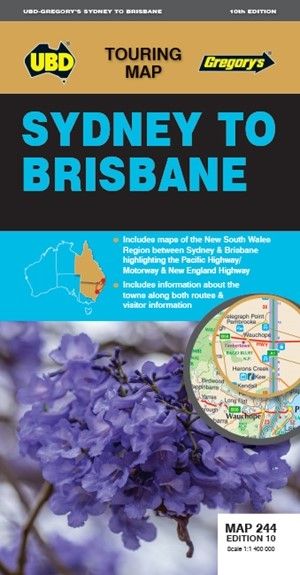MAP UBD/GRE 690 X 920 SYDNEY TO BRISBANE 244 10TH ED