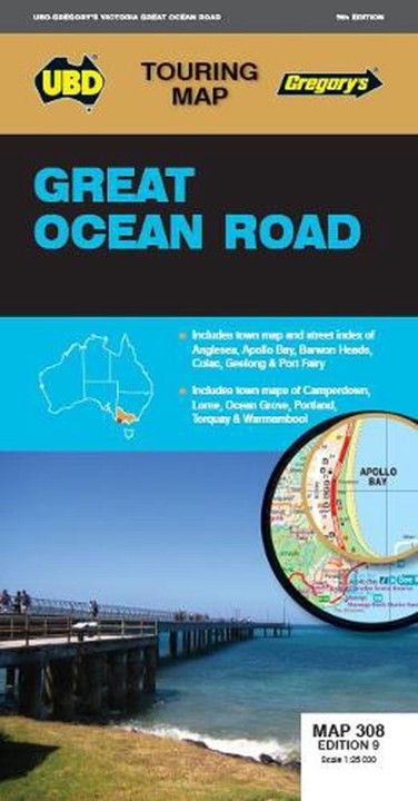 MAP UBD/GRE GREAT OCEAN ROAD 308 9TH ED