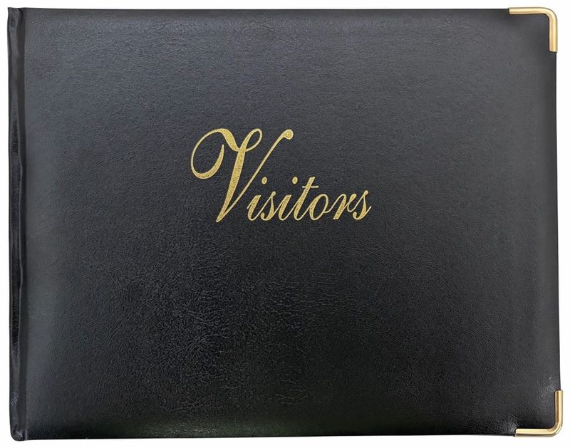 VISITORS BOOK 72 ZIONS GENERAL PURPOSE BLACK 129PG
