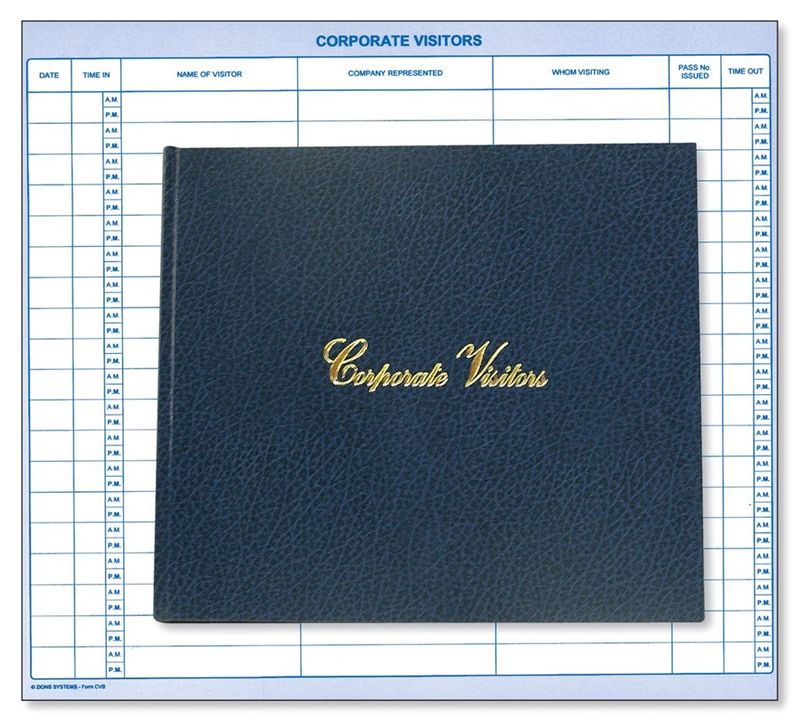 VISITORS BOOK ZIONS CORPORATE CVB 280X335