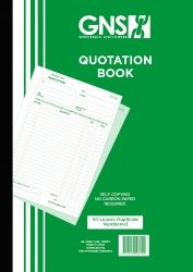 QUOTE BOOK GNS 9600 A4 DUPLICATE CARBONLESS 50LF