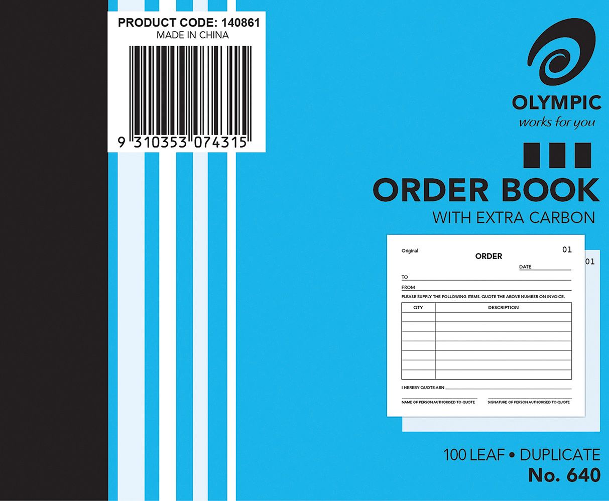 ORDER BOOK #640 OLYMPIC DUP 5X4