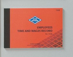 WAGE BOOK ZIONS TIME EMPLOYEES 76SB9
