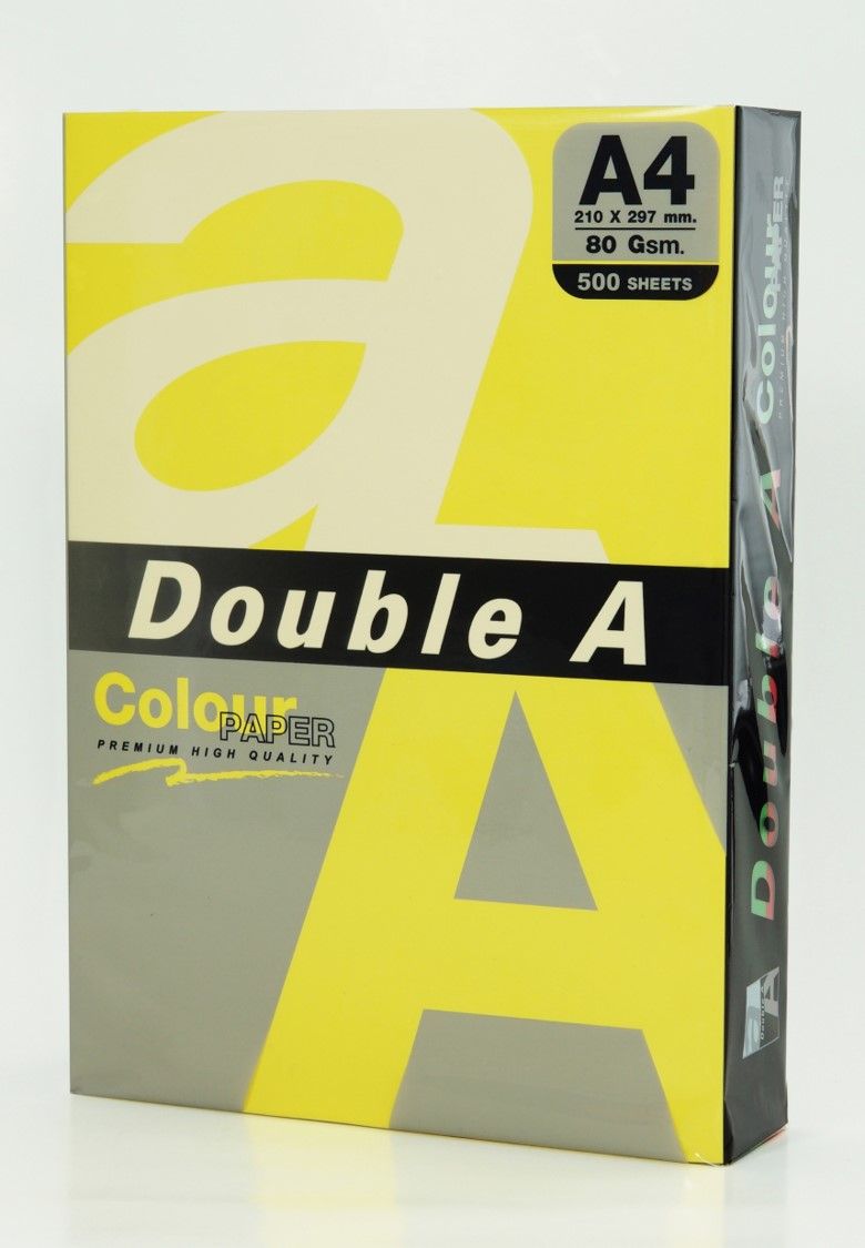 COPY PAPER DOUBLE A A4 80GSM DEEP COLOUR RAINBOW 5 X ASSORTED PK 500