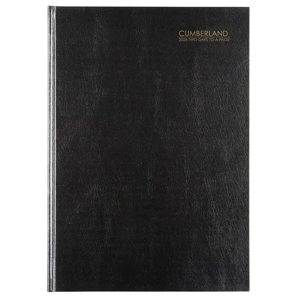 DIARY 2026 CUMBERLAND 42ECBK A4 CASAEBOUND 2DTP BLACK