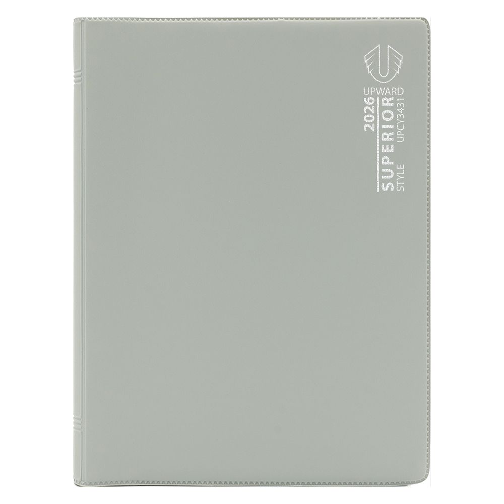 DIARY 2026 UPWARD SUPERIOR B6 3431 PVC WIRE-O WTV GREY