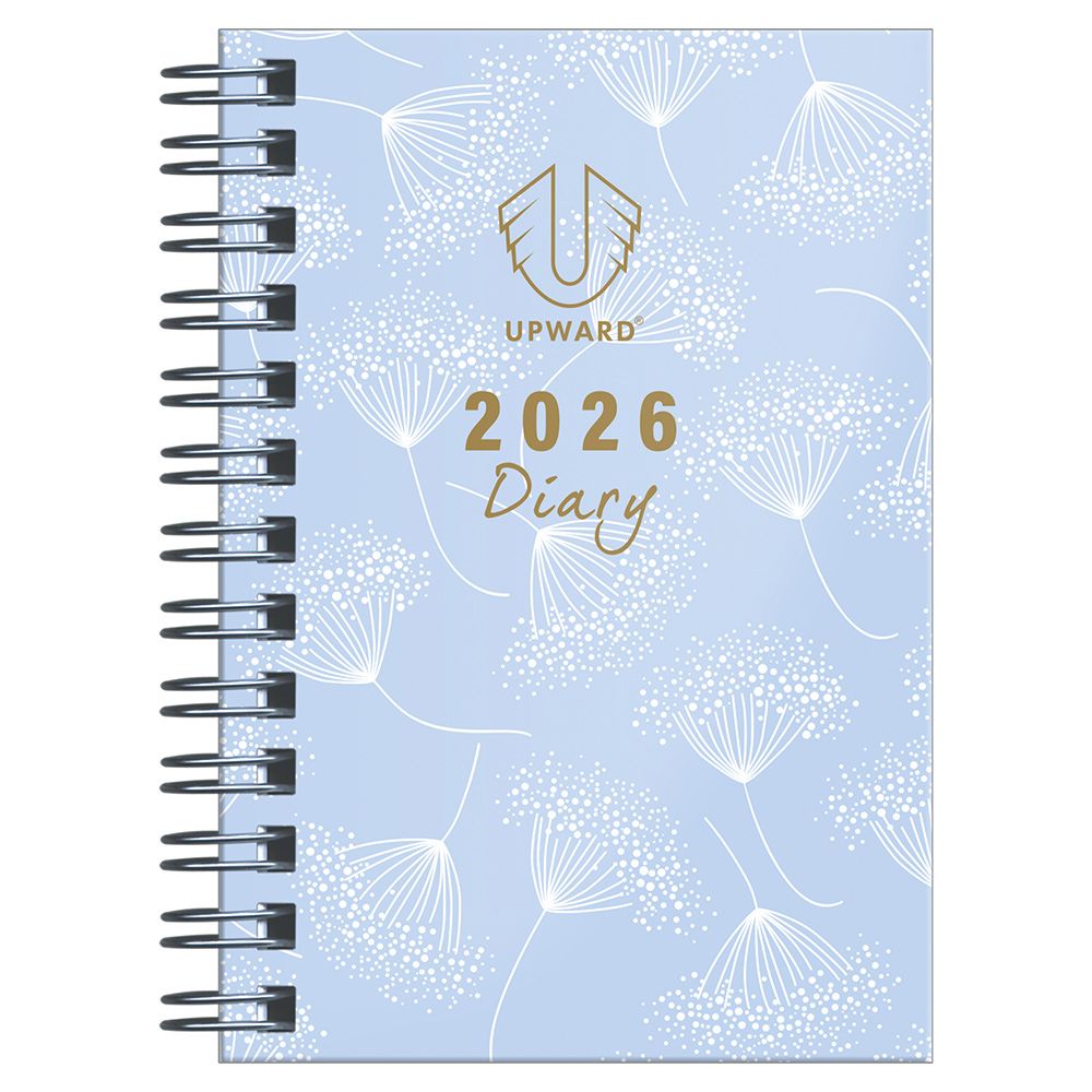 DIARY 2026 UPWARD FASHION A7 5436 H/C WIRE-O WTV BLUE SKY