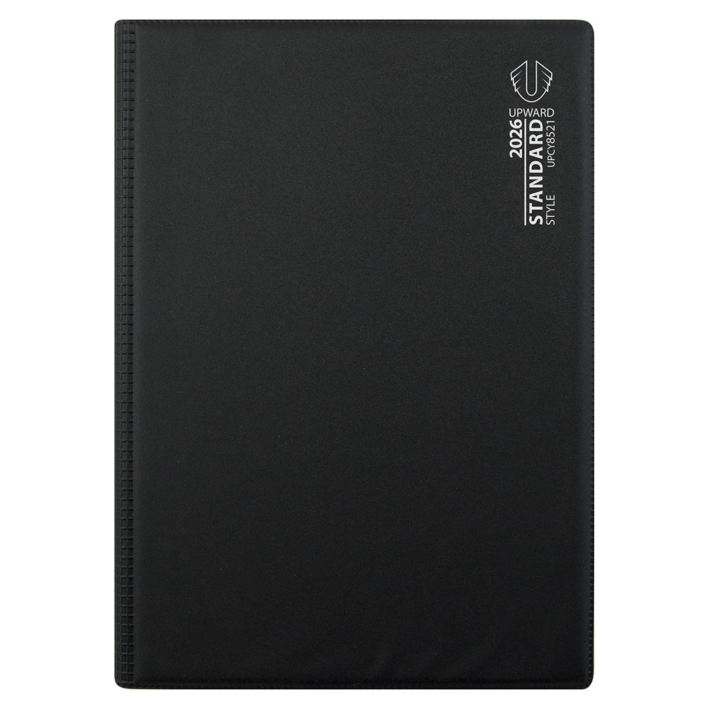 DIARY 2026 UPWARD STANDARD B5 8521 PVC VERT WTV BLACK