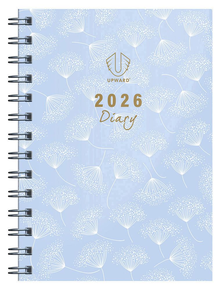 DIARY 2026 UPWARD FASHION B6 3436 H/C WIRE-O WTV BLUE SKY