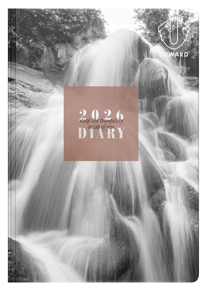 DIARY 2026 UPWARD FASHION A6 2426 PRINTED H/C WTV WATERFALL