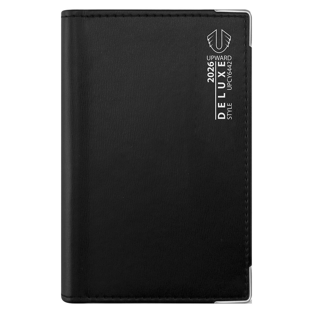 DIARY 2026 UPWARD DELUXE A6/7 6442 PU WIRE-O WTV BLACK