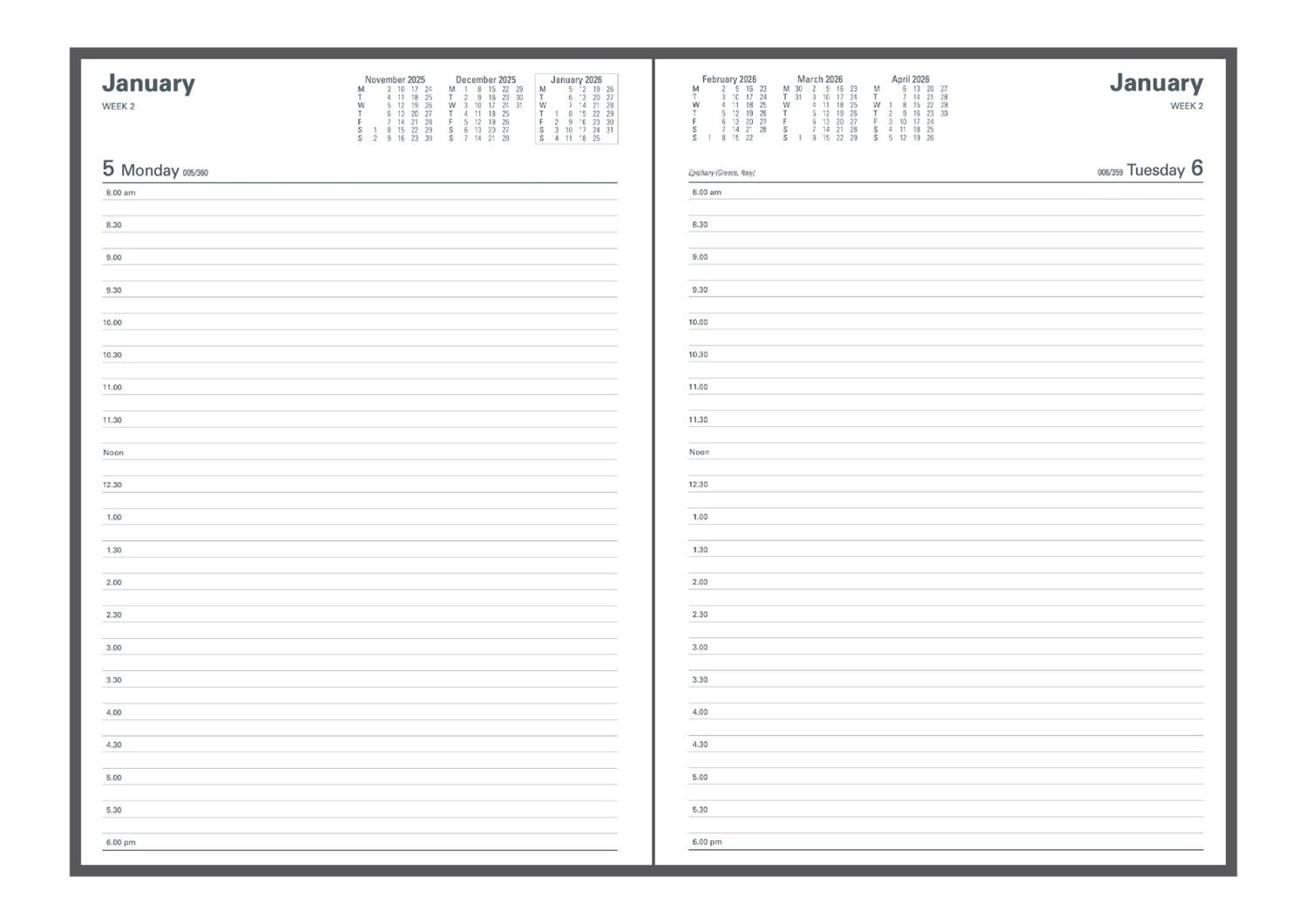 DIARY FINANCIAL YEAR 25-26 COLLINS A4 14M4 P40 DTP GREEN