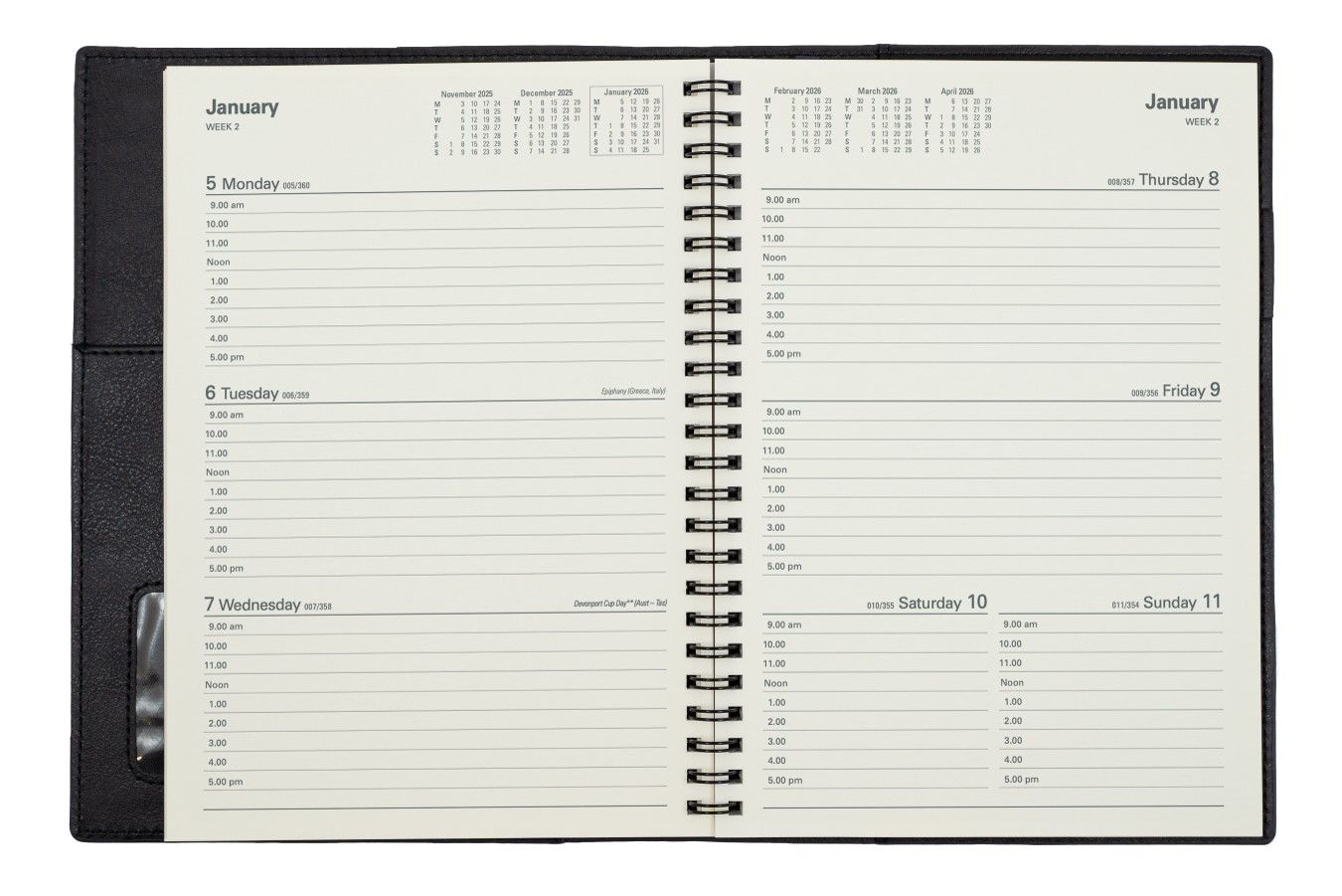 DIARY FINANCIAL YEAR 25-26 VANESSA A5 385 V55 WTV PURPLE
