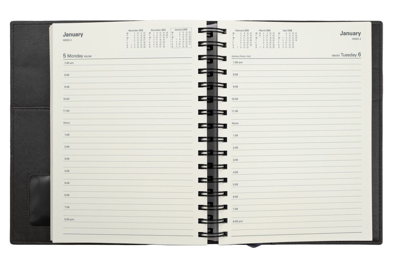 DIARY FINANCIAL YEAR 25-26 VANESSA A5 185 V99 DTP BLACK