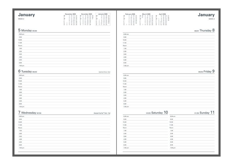 DIARY FINANCIAL YEAR 25-26 COLLINS A4 34M4 P40 WTV GREEN