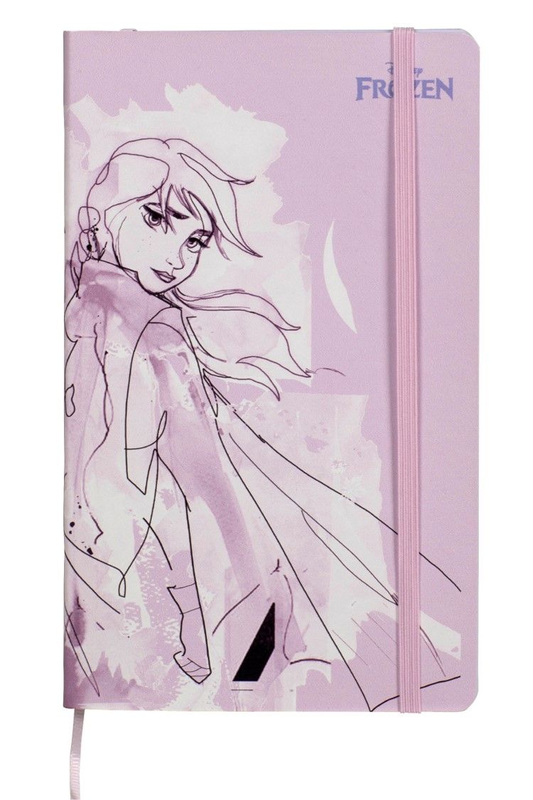 JOURNAL  SPIRAX 127X209 FROZEN 2 ANNA ELASTIC CLOSURE CASEBOUND 90GSM 192PG