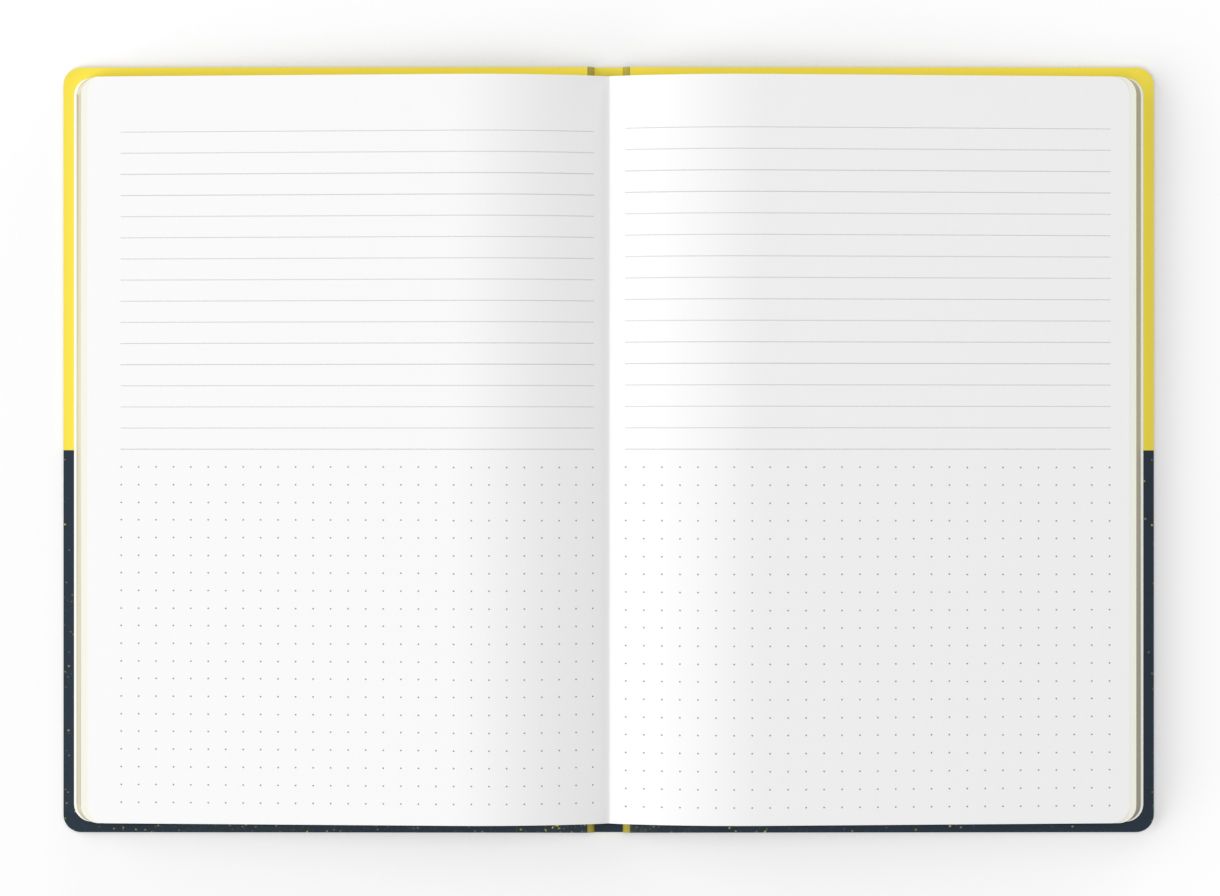 NOTEBOOK JUMBLE & CO A5 RULED & DOT GRID RCYD ORGANISE & INSPIRATION PURPLE