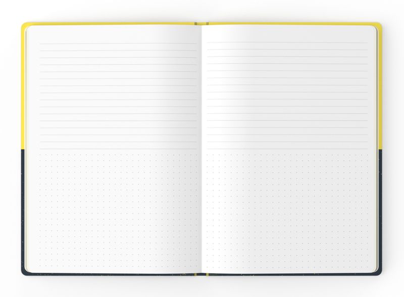 NOTEBOOK JUMBLE & CO A5 RULED & DOT GRID RCYD ORGANISE & INSPIRATION PURPLE