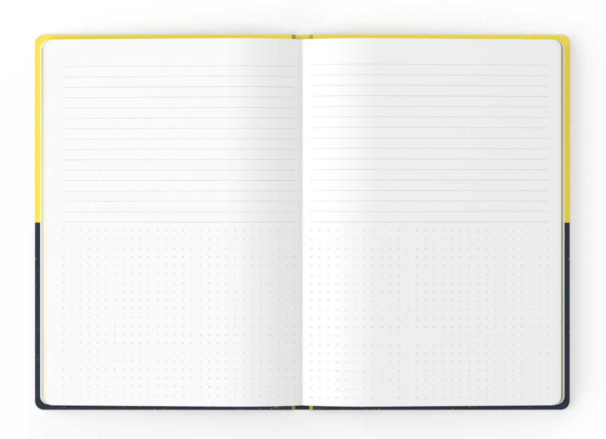 NOTEBOOK JUMBLE & CO A5 RULED & DOT GRID RCYD TASKS & TIMEOUT BLUE