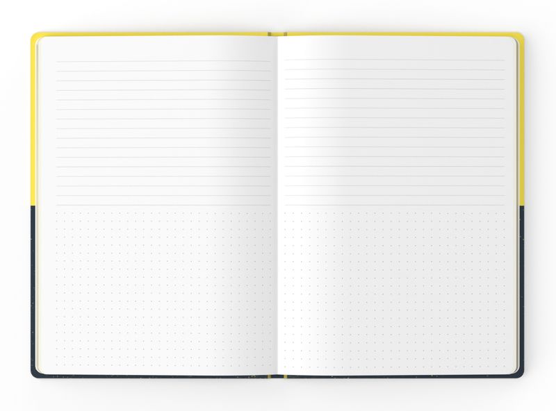 NOTEBOOK JUMBLE & CO A5 RULED & DOT GRID RCYD FOCUS & FEEL ORANGE