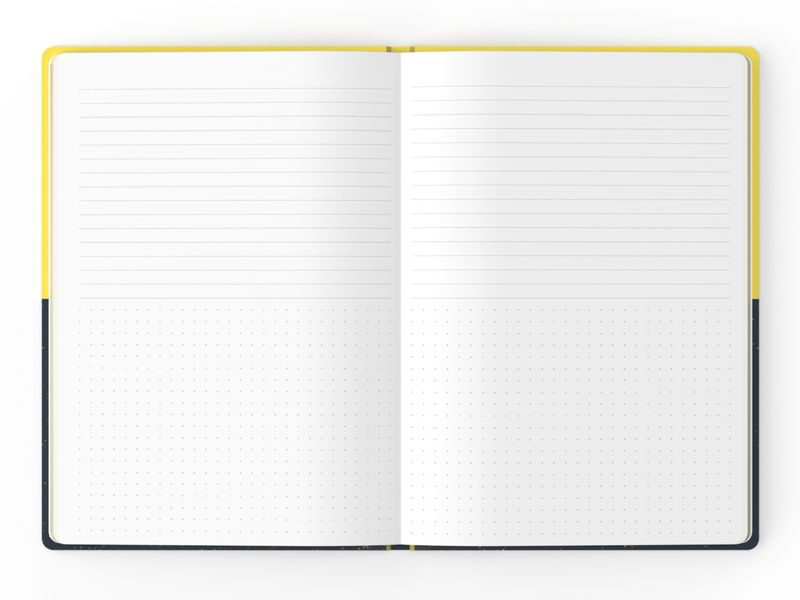 NOTEBOOK JUMBLE & CO A5 RULED & DOT GRID RCYD DEADLINES & DOODLES GREEN