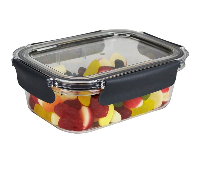 FOOD CONTAINER ITALPLAST 950ML SNAP LOCK CLEAR 210 X 150 X 70