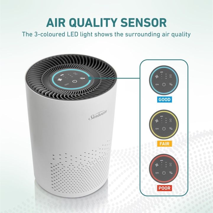 AIR PURIFIER SUNBEAM 315X210X210MM FRESH CONTROL 360 30W WHITE