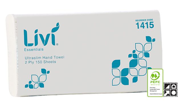 PAPER TOWEL LIVI ESSENTIALS ULTRASLIM 2PLY 150S