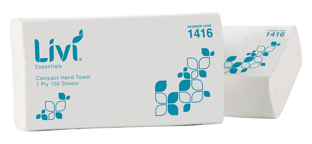 PAPER TOWEL LIVI ESSENTIALS COMPACT 1PLY 150S