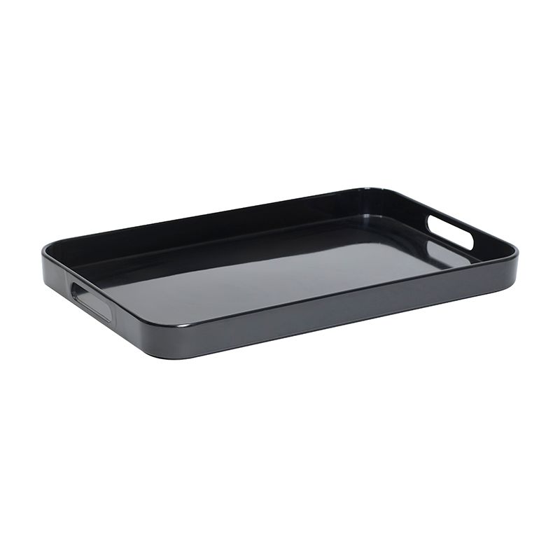 TRAY CONNOISSEUR LARGE MELAMINE WITH SIDE HANDLES BLACK