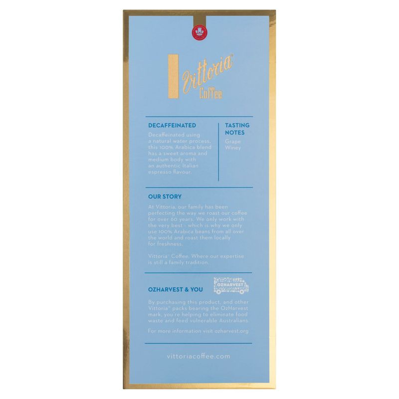 COFFEE CAPS VITTORIA 10'S NESPRESSO COMPATIBLE DECAF