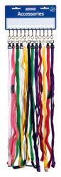 LANYARDS KEVRON BREAKAWAY ASSORTED COLOURS CARD 12
