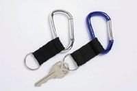 KEY HOLDER CARABINER ASST PK2