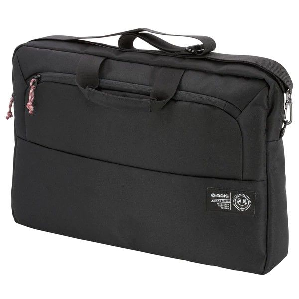 LAPTOP SATCHEL MOKI RPET SERIES 17 INCH BLACK