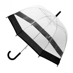UMBRELLA BRELLERZ DOME AUTO OPEN CLEAR W/BLACK TRIM