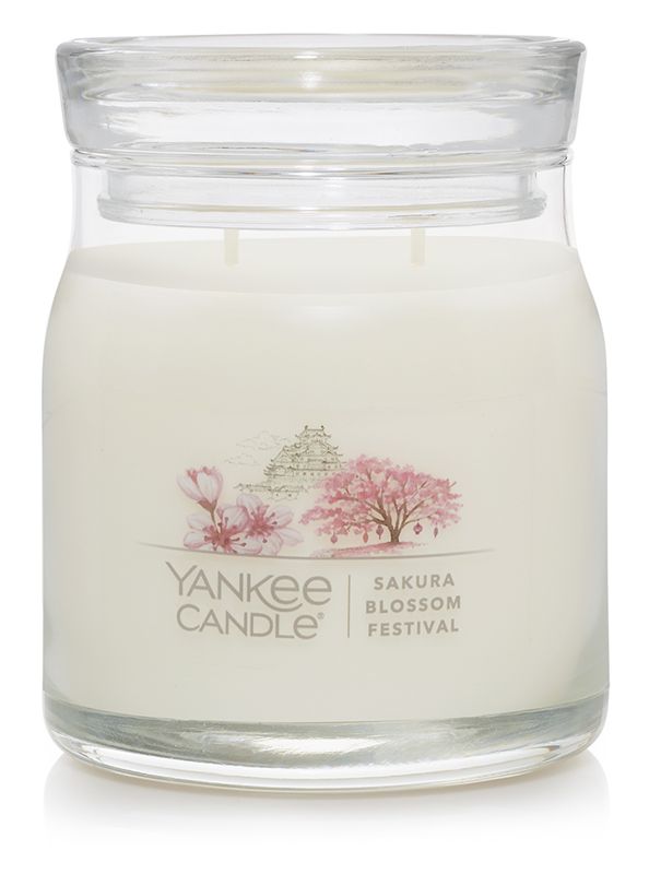 CANDLE YANKEE SIGNATURE MEDIUM JAR SAKURA BLOSSOM FESTIVAL