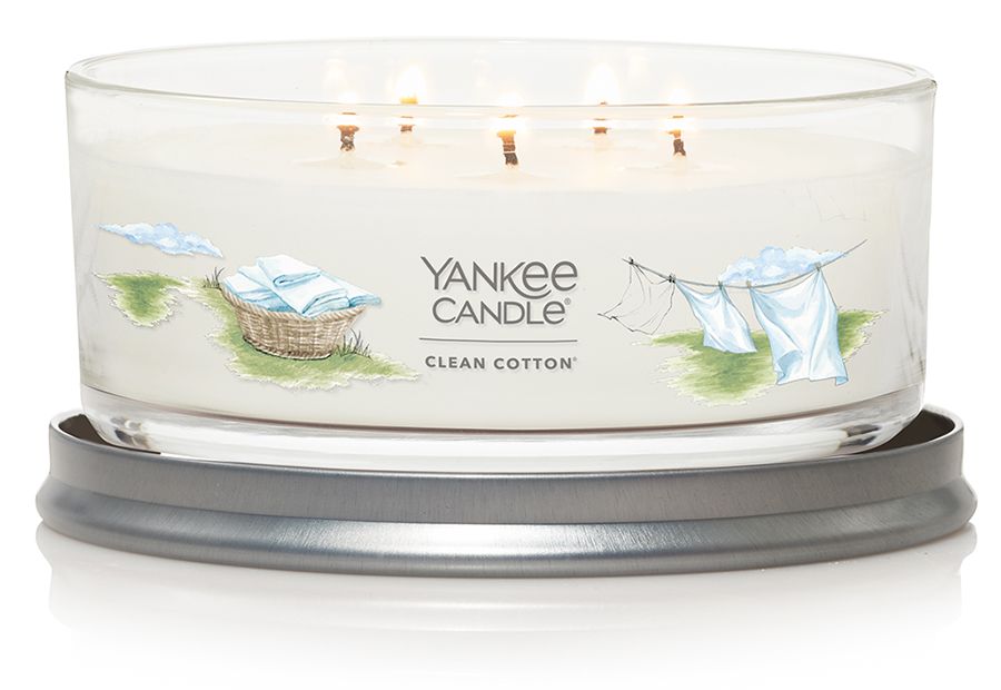 CANDLE YANKEE SIGNATURE 5 WICK TUMBLER CLEAN COTTON