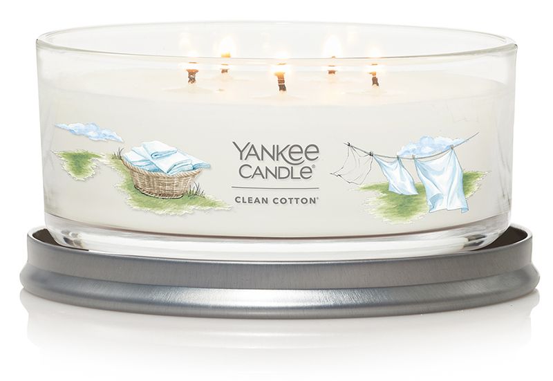 CANDLE YANKEE SIGNATURE 5 WICK TUMBLER CLEAN COTTON