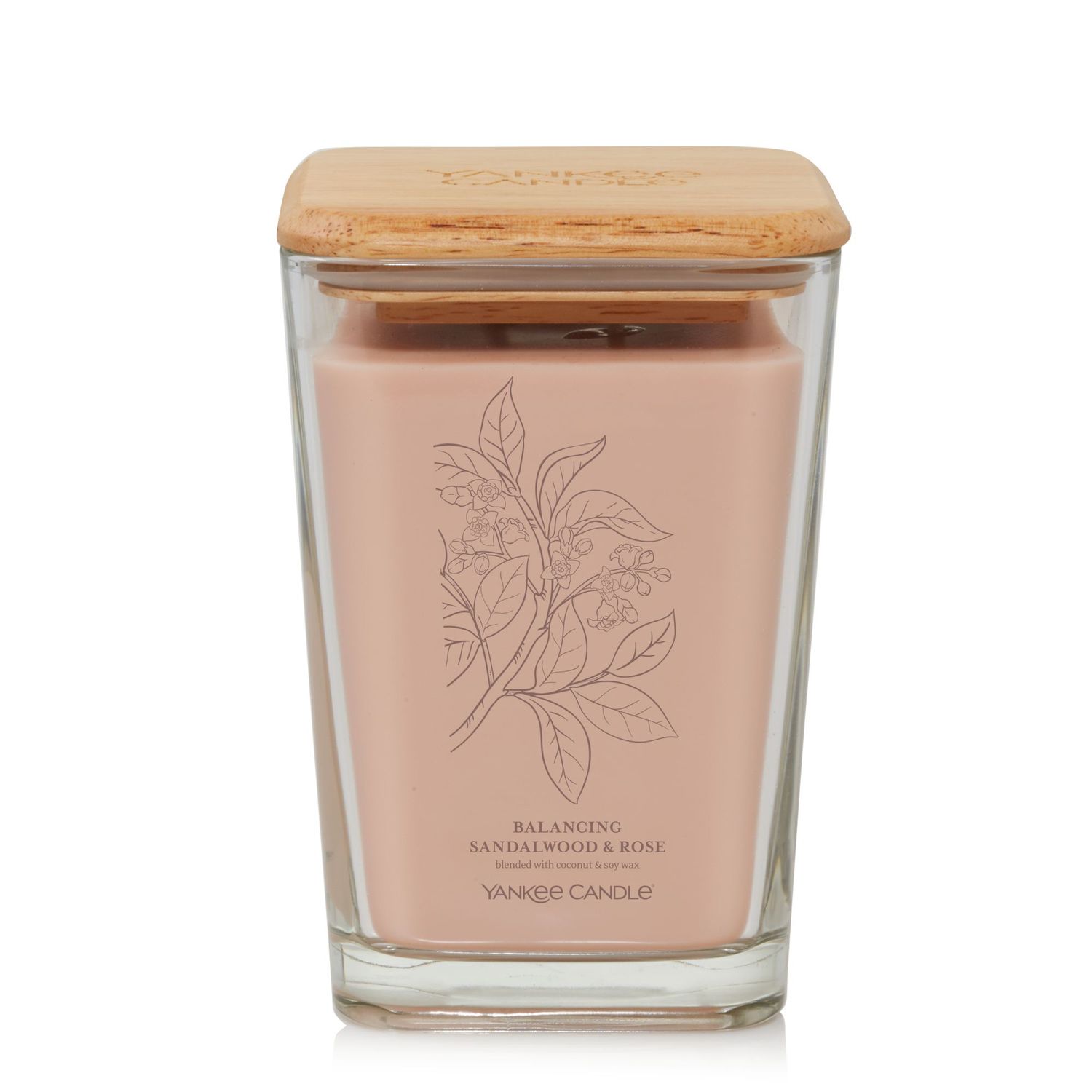 CANDLE YANKEE WELL LIVING LARGE BALANCING SANDALWOOD & ROSE