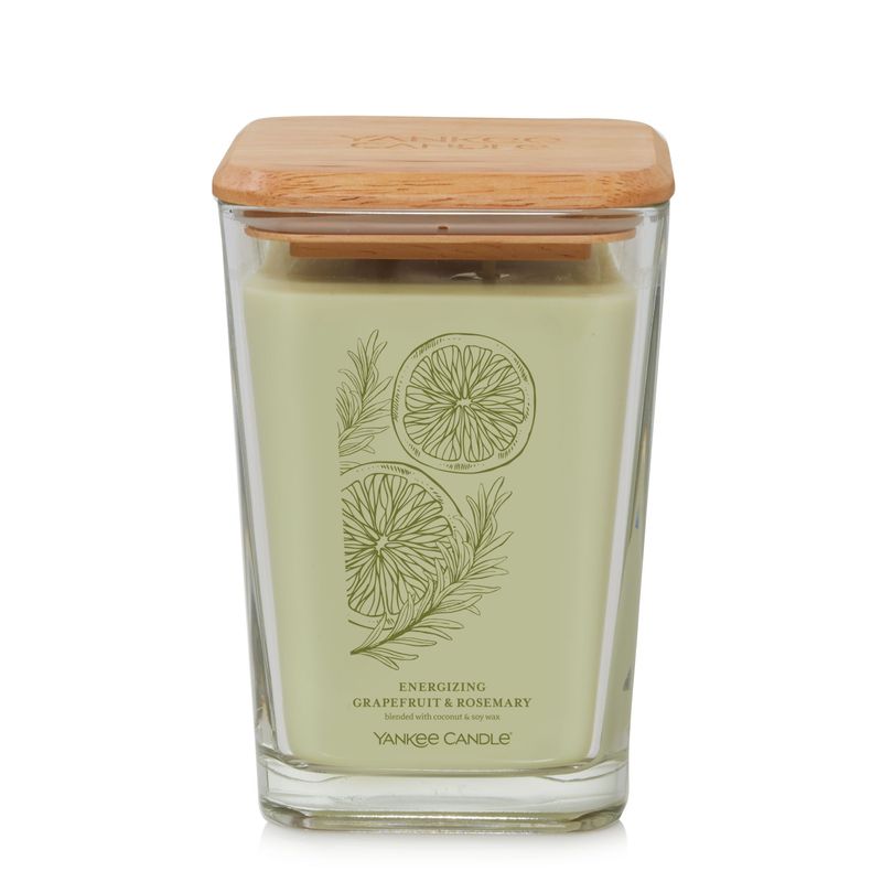 CANDLE YANKEE WELL LIVING LARGE ENERGIZING GRAPEFRUIT & ROSEMARY