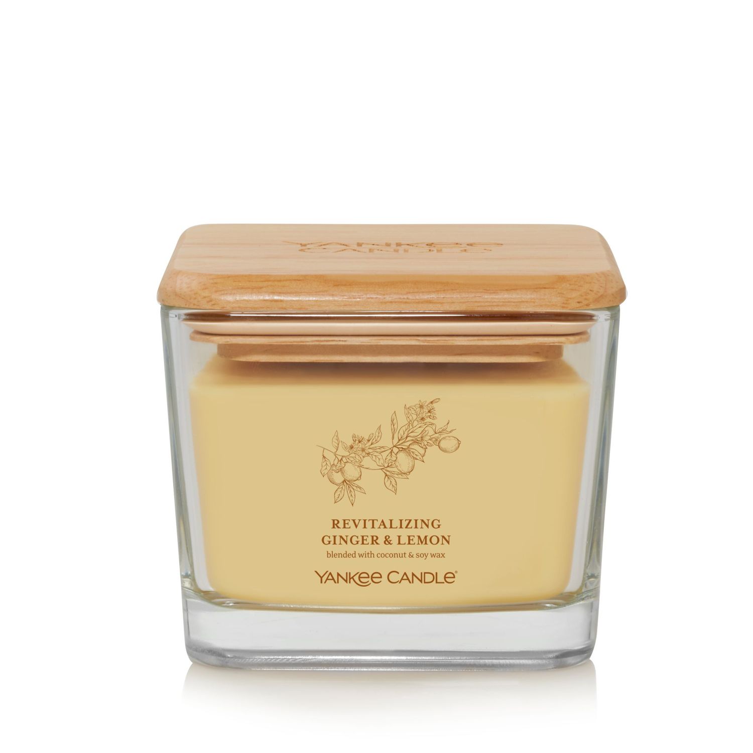 CANDLE YANKEE WELL LIVING MEDIUM REVITALIZING GINGER & LEMON