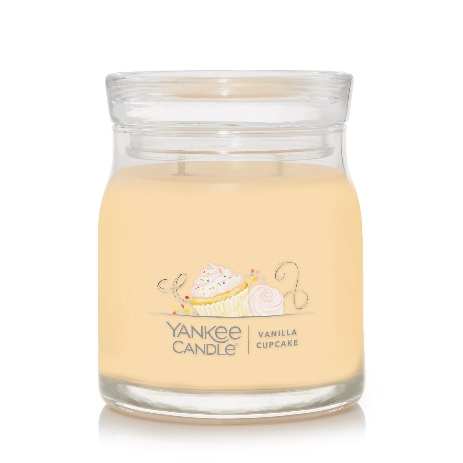 CANDLE YANKEE SIGNATURE MEDIUM JAR VANILLA CUPCAKE