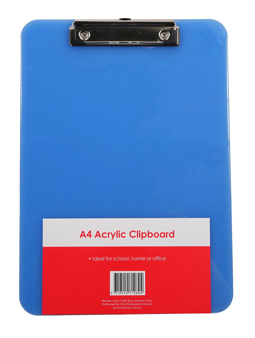 CLIPBOARD GNS A4 ACRYLIC BLUE
