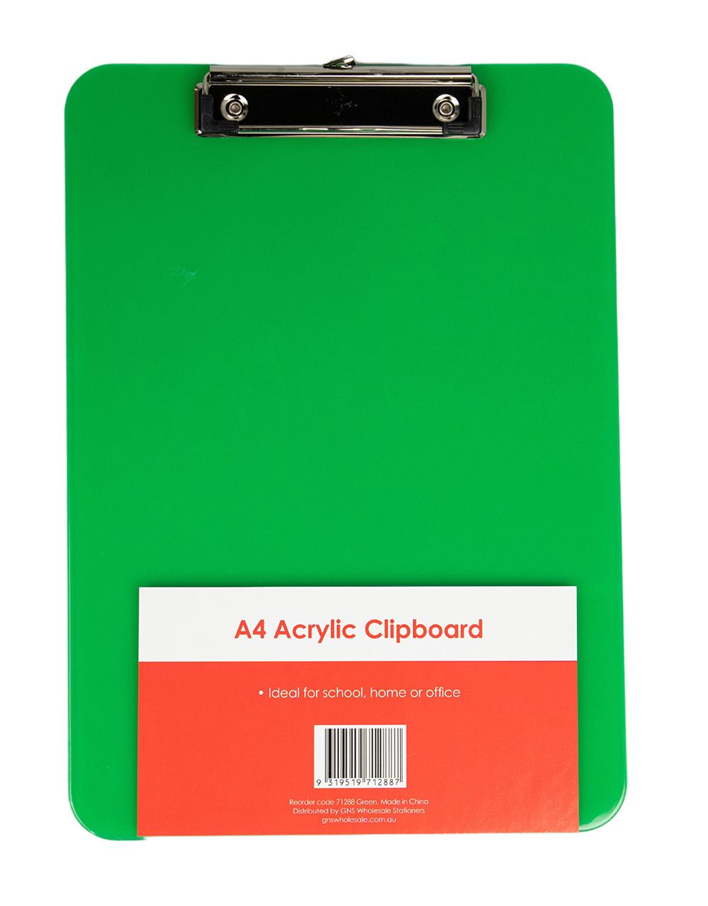 CLIPBOARD GNS A4 ACRYLIC GREEN