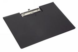 CLIPFOLDER MARBIG A4 LANDSCAPE PVC BLACK