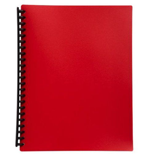 DISPLAY BOOK MARBIG A4 REFILLABLE RED 20P
