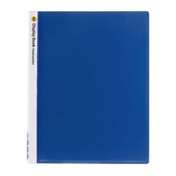 DISPLAY BOOK MARBIG A4 INSERT COVER NON-REFILLABLE BLUE 20P