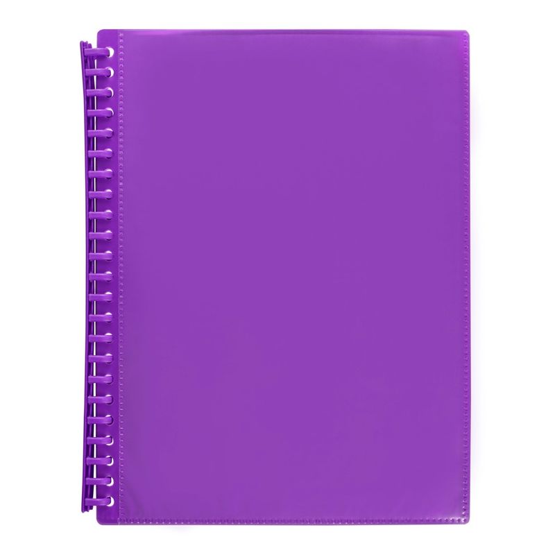 DISPLAY BOOK MARBIG A4 INSERT COVER REFILLABLE PURPLE 20P