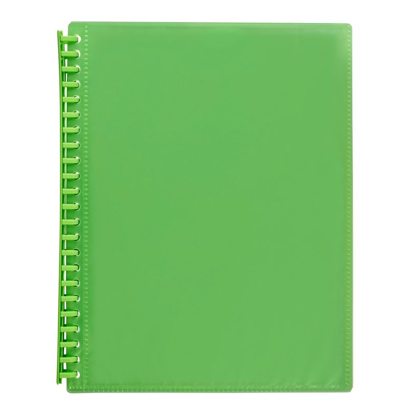 DISPLAY BOOK MARBIG A4 INSERT COVER REFILLABLE LIME 20P